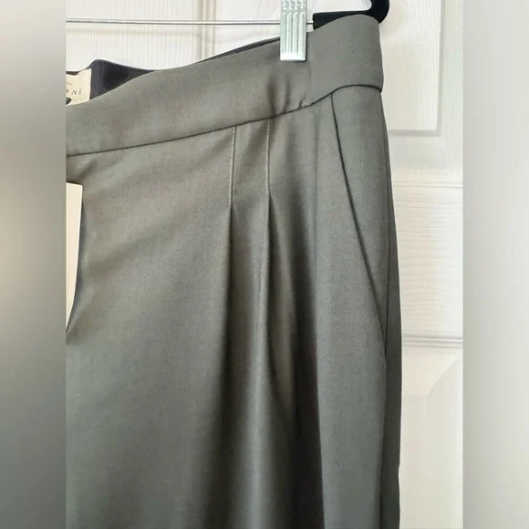 Sezane Women's NWT Cesar Olive Wide Leg trousers - Picture 6 of 8